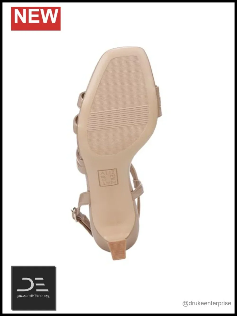 Women's Leather Sandals with Hook-and-Loop Closure